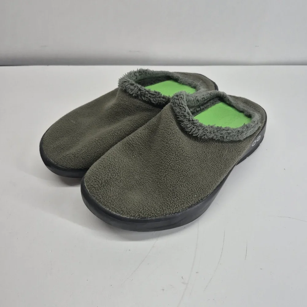 OOFOS OOcoozie Mule Mens Size 11 Green Slip On Recovery Sandals Casual Comfort